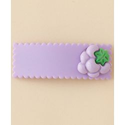 Babyhug Hair Pins And Clips With Floral Applique Free Size - Purple