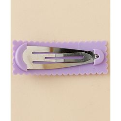 Babyhug Hair Pins And Clips With Floral Applique Free Size - Purple