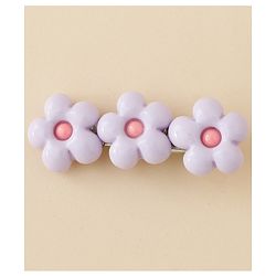 Babyhug Hair Pins And Clips With Floral Applique Free Size - Purple