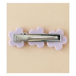 Babyhug Hair Pins And Clips With Floral Applique Free Size - Purple
