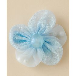 Babyhug Free Size Bow & Butterfly Clips Set of 10 - Light Blue