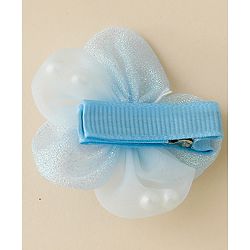 Babyhug Free Size Bow & Butterfly Clips Set of 10 - Light Blue