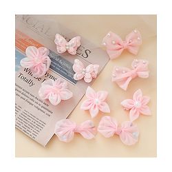 Babyhug Free Size Bow & Butterfly Clips Set of 10 - Light Blue