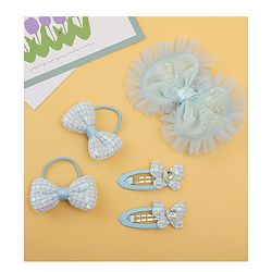 Babyhug Free Size Floral & Bow Applique Hair Accessories Combo Sets - Pink