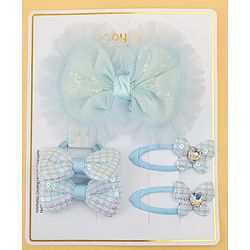 Babyhug Free Size Floral & Bow Applique Hair Accessories Combo Sets - Pink