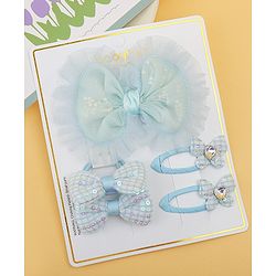 Babyhug Free Size Floral & Bow Applique Hair Accessories Combo Sets - Pink