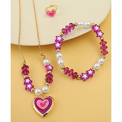 Babyhug Jewellery Set Free Size - Purple & White