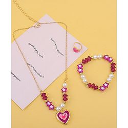 Babyhug Jewellery Set Free Size - Purple & White
