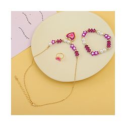 Babyhug Jewellery Set Free Size - Purple & White
