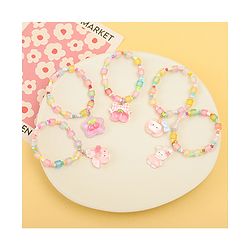 Babyhug Free Size Bracelets & Bangles With Fruit & Animal Applique Pack of 5 - Multicolor