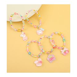 Babyhug Free Size Bracelets & Bangles With Fruit & Animal Applique Pack of 5 - Multicolor
