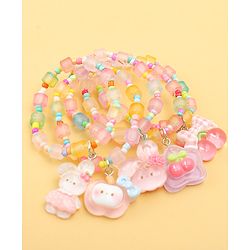 Babyhug Free Size Bracelets & Bangles With Fruit & Animal Applique Pack of 5 - Multicolor