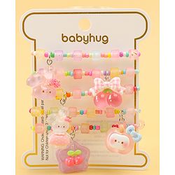 Babyhug Free Size Bracelets & Bangles With Fruit & Animal Applique Pack of 5 - Multicolor