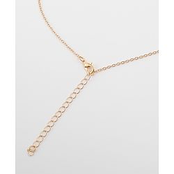 Babyhug Free Size Necklace With Unicorn Applique - Gold & Pink