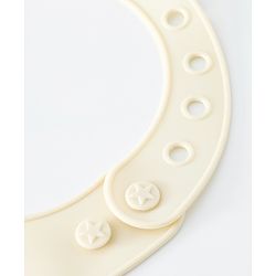 Babyhug Adjustable Silicone Bib for Toddlers - Beige Orange Tiger Print| Soft & BPA-Free| 5-Gear Neck Adjustment| Easy to Clean| Crumb Catcher| Roll-able Travel-Friendly