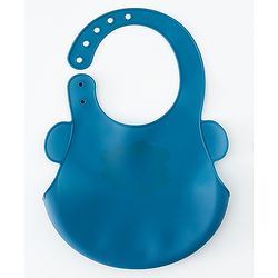 Babyhug Adjustable Silicone Bib for Toddlers - Beige Orange Tiger Print| Soft & BPA-Free| 5-Gear Neck Adjustment| Easy to Clean| Crumb Catcher| Roll-able Travel-Friendly