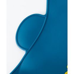 Babyhug Adjustable Silicone Bib for Toddlers - Beige Orange Tiger Print| Soft & BPA-Free| 5-Gear Neck Adjustment| Easy to Clean| Crumb Catcher| Roll-able Travel-Friendly