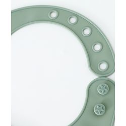 Babyhug Adjustable Silicone Bib for Toddlers - Beige Orange Tiger Print| Soft & BPA-Free| 5-Gear Neck Adjustment| Easy to Clean| Crumb Catcher| Roll-able Travel-Friendly