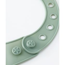 Babyhug Adjustable Silicone Bib for Toddlers - Beige Orange Tiger Print| Soft & BPA-Free| 5-Gear Neck Adjustment| Easy to Clean| Crumb Catcher| Roll-able Travel-Friendly