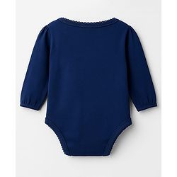 Babyhug 100% Cotton Interlock Knit Full Sleeves Onesie with Cupcake Print - Navy Blue