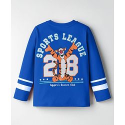 Babyhug Disney Single Knit Jersey Full Sleeves T-Shirts with Front & Back Winnie & Tigger Graphics Pack of 2 - Red & Blue