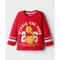 Babyhug Disney Single Knit Jersey Full Sleeves T-Shirts with Front & Back Winnie & Tigger Graphics Pack of 2 - Red & Blue