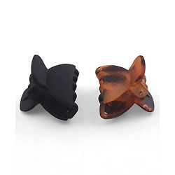 Babyhug Solid Hair Claw Clip Free Size Brown & Black - Pack of 6