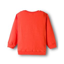 Babyhug Knit Premium Light Gauge Terry FUll Sleeves T-Shirt & Denim Jeans Set with Number Graphic - Orange & Blue