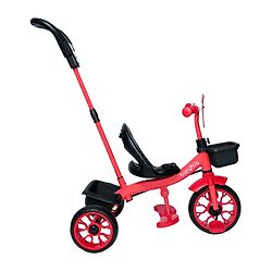 Babyhug Disney Mickey Kids Tricycle with Parental Push Handle- Red & Black| Antislip Pedals| Puncture Proof Wheels| Easy Assembling| Foldable Footrest| Toy for 2 to 5 year| Gifting Option