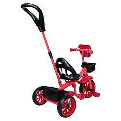 Babyhug Disney Mickey Kids Tricycle with Parental Push Handle- Red & Black| Antislip Pedals| Puncture Proof Wheels| Easy Assembling| Foldable Footrest| Toy for 2 to 5 year| Gifting Option