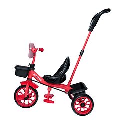 Babyhug Disney Mickey Kids Tricycle with Parental Push Handle- Red & Black| Antislip Pedals| Puncture Proof Wheels| Easy Assembling| Foldable Footrest| Toy for 2 to 5 year| Gifting Option
