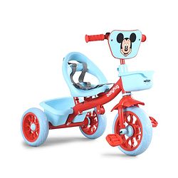 Babyhug Disney Mickey Kids Tricycle with Parental Push Handle- Red & Black| Antislip Pedals| Puncture Proof Wheels| Easy Assembling| Foldable Footrest| Toy for 2 to 5 year| Gifting Option