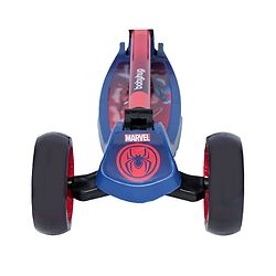 Babyhug Marvel Spider Man Kids 3 Wheel Scooter with Attractive Led Wheels|Compact Fold| Lean-to-Steer| Gifting Option| Physical Activity - Red & Blue