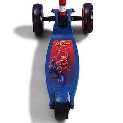Babyhug Marvel Spider Man Kids 3 Wheel Scooter with Attractive Led Wheels|Compact Fold| Lean-to-Steer| Gifting Option| Physical Activity - Red & Blue