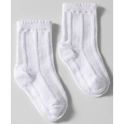 Cute Walk by Babyhug Knit Ankle Length Anti Bacterial Socks with Cable Knit Design Pack of 3 - Dark Pink White & Pink