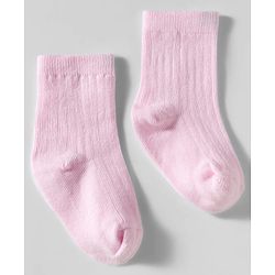 Cute Walk by Babyhug Knit Ankle Length Solid Color Anti Bacterial Socks Pack of 3 - Pink