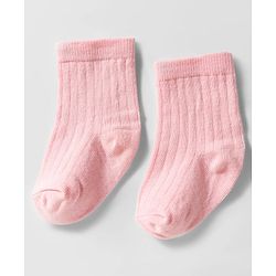 Cute Walk by Babyhug Knit Ankle Length Solid Color Anti Bacterial Socks Pack of 3 - Pink