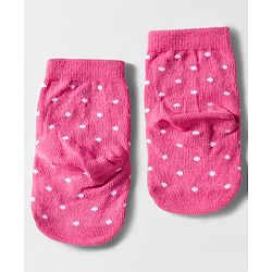 Cute Walk by Babyhug Knit Ankle Length Anti Bacterial Socks with Polka Dot Design & Stripes Pack of 3 - Pink Blue & Yellow