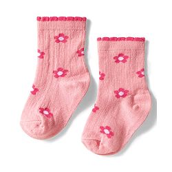 Cute Walk by Babyhug Knit Ankle Length Anti Bacterial Socks with Floral Design Pack of 3 - Pink Red & Purple