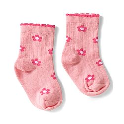 Cute Walk by Babyhug Knit Ankle Length Anti Bacterial Socks with Floral Design Pack of 3 - Pink Red & Purple
