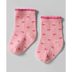 Cute Walk by Babyhug Knit Ankle Length Anti-bacterial Socks with Floral Print Pack of 3 - Yellow White & Pink