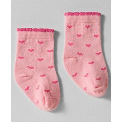 Cute Walk by Babyhug Knit Ankle Length Anti-bacterial Socks with Floral Print Pack of 3 - Yellow White & Pink