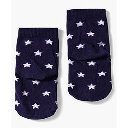 Cute Walk by Babyhug Knit Ankle Length Anti Bacterial Socks with Bear & Star Design Pack of 3 - Brown Navy Blue & Red