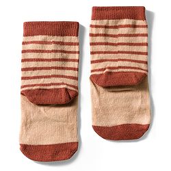 Cute Walk by Babyhug Knit Ankle Length Anti Bacterial Socks with Lion & Tiger Design Pack of 3 -  Brown & Orange