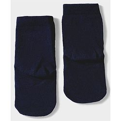 Cute Walk by Babyhug Knit Ankle Length Anti Bacterial Socks with Text & Bear Design Pack of 3 - Brown & Blue