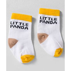 Cute Walk by Babyhug Knit Ankle Length Anti-bacterial Socks with Stripes Animal Print Pack of 3 - White