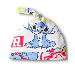Babyhug Disney Interlock Knit Half Sleeves Onesie & Diaper Legging With Pony Cap Set  Disney Character Print- White