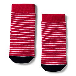 Cute Walk by Babyhug Knit Ankle Length Anti Bacterial Socks with Star & Stripe Design Pack of 3 -Navy Blue white & Red