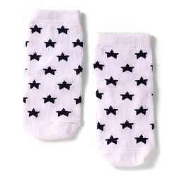 Cute Walk by Babyhug Knit Ankle Length Anti Bacterial Socks with Star & Stripe Design Pack of 3 -Navy Blue white & Red