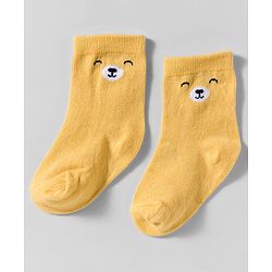 Cute Walk by Babyhug Knit Ankle Length Anti-Bacterial Socks with Stripes & Text Design Pack of 3 - Blue White & Mustered